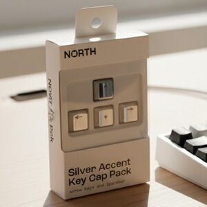 NWT North Silver Accent Key Cap Pack - Arrow Keys & Spacebar